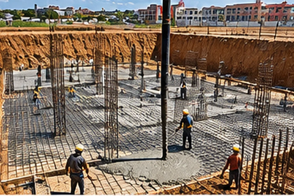 Fundação de concreto